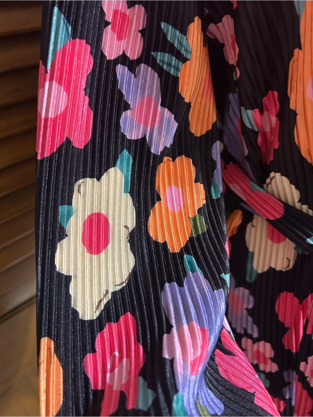 Retro Inspired Multi-color Floral Belted Shirt Dress Size S - Picture 5 of 8